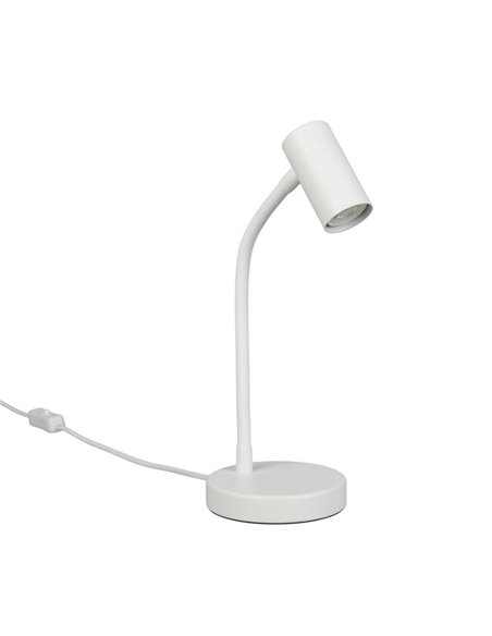Luminária de mesa TARYN, com foco ajustável, lâmpada não incluída. 1x GU10 máx. 5W IP20 Branca