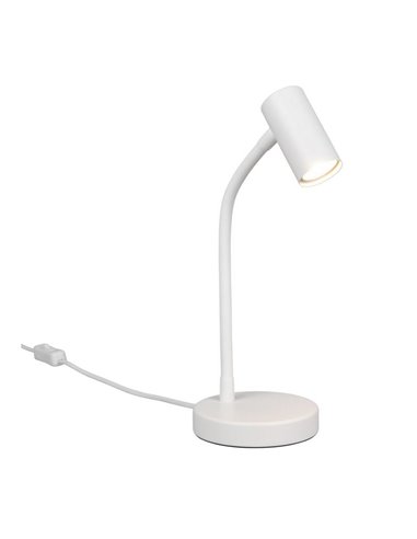Luminária de mesa TARYN, com foco ajustável, lâmpada não incluída. 1x GU10 máx. 5W IP20 Branca
