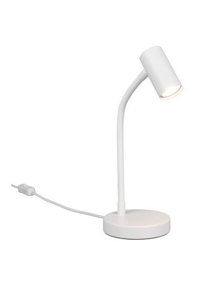 Lámpara de sobremesa TARYN, foco orientable bombilla excl. 1x GU10 max. 5W IP20 Blanco