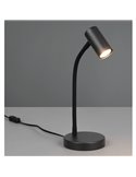 Luminária de mesa TARYN, com foco ajustável, lâmpada não incluída. 1x GU10 máx. 5W IP20 Preta