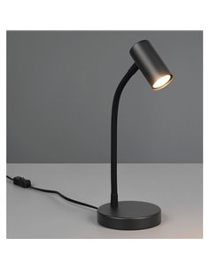 Lámpara de sobremesa TARYN, foco orientable, bombilla excl. 1x GU10 max. 5W IP20 Negro 2