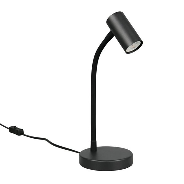 Lámpara de sobremesa TARYN, foco orientable, bombilla excl. 1x GU10 max. 5W IP20 Negro