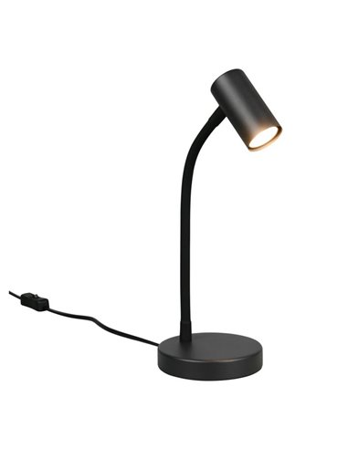 Lámpara de sobremesa TARYN, foco orientable, bombilla excl. 1x GU10 max. 5W IP20 Negro