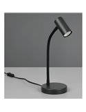 Lámpara de sobremesa TARYN, foco orientable, bombilla excl. 1x GU10 max. 5W IP20 Negro