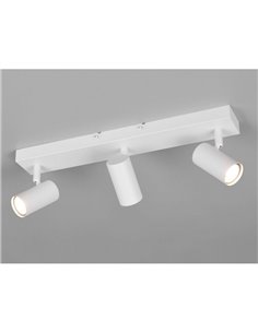 Regleta de 3 focos de techo TARYN bombilla excl. 3x GU10 max. 5W IP20 Blanco 2