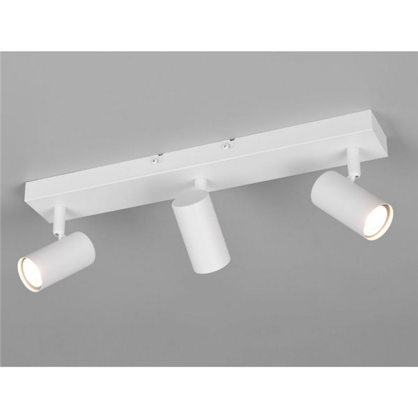Regleta de 3 focos de techo TARYN bombilla excl. 3x GU10 max. 5W IP20 Blanco