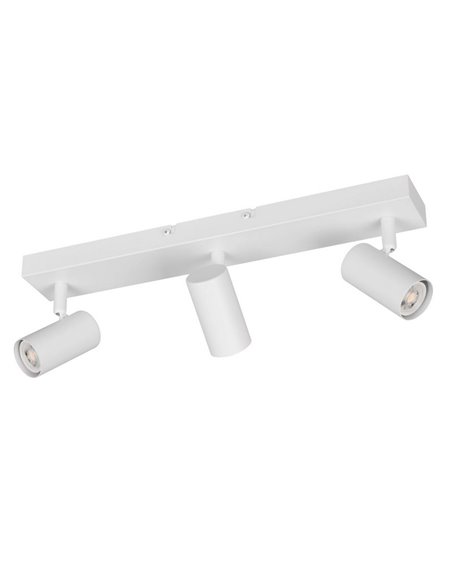 Regleta de 3 focos de techo TARYN bombilla excl. 3x GU10 max. 5W IP20 Blanco