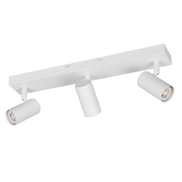 Regleta de 3 focos de techo TARYN bombilla excl. 3x GU10 max. 5W IP20 Blanco