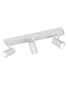Regleta de 3 focos de techo TARYN bombilla excl. 3x GU10 max. 5W IP20 Blanco