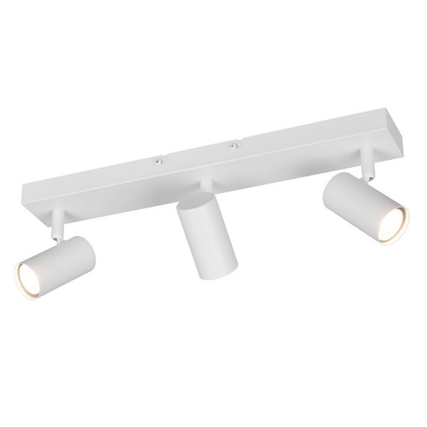 Regleta de 3 focos de techo TARYN bombilla excl. 3x GU10 max. 5W IP20 Blanco