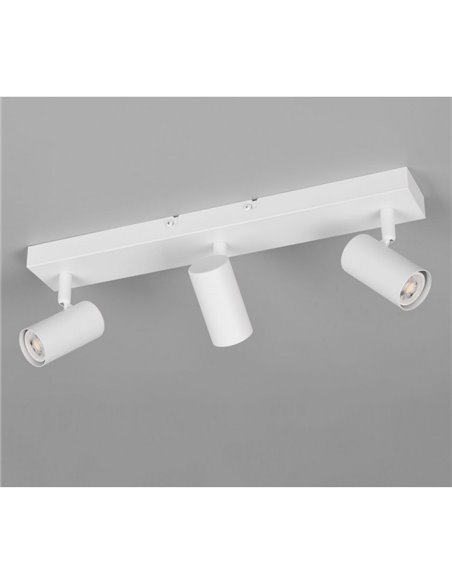 Réglette de plafond TARYN à 3 LED, ampoules non incluses, 3 x GU10 max. 5 W IP20 Blanc