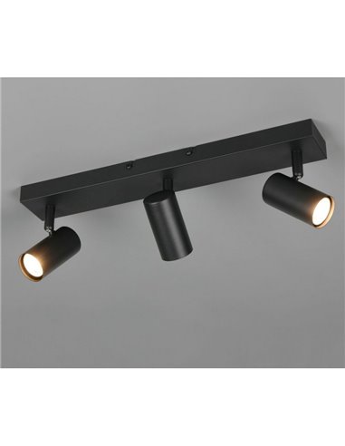 Regleta de 3 focos de techo TARYN bombilla excl. 3x GU10 max. 5W IP20 Café