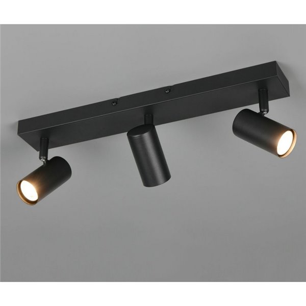Réglette de plafond TARYN à 3 spots, ampoules non incluses, 3 x GU10 max. 5 W, IP20, couleur café