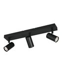 Regleta de 3 focos de techo TARYN bombilla excl. 3x GU10 max. 5W IP20 Café