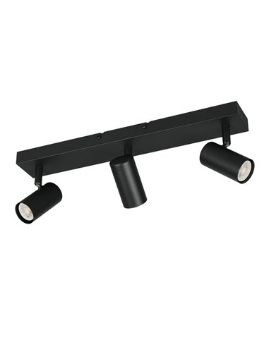 Réglette de plafond TARYN à 3 spots, ampoules non incluses, 3 x GU10 max. 5 W, IP20, couleur café