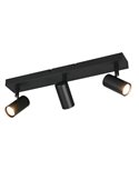 Regleta de 3 focos de techo TARYN bombilla excl. 3x GU10 max. 5W IP20 Café