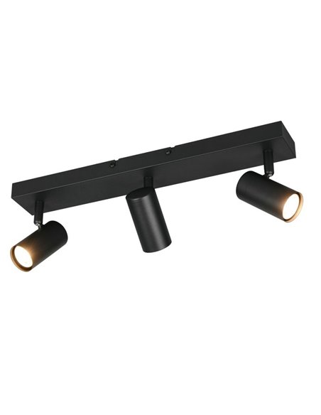 Luminária de teto TARYN com 3 lâmpadas (não inclusas), 3x GU10 máx. 5W IP20, cor café.