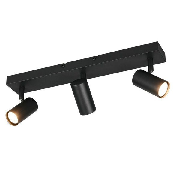 Réglette de plafond TARYN à 3 spots, ampoules non incluses, 3 x GU10 max. 5 W, IP20, couleur café