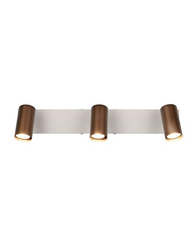 Réglette de plafond TARYN à 3 LED, ampoules non incluses, 3 x GU10 max. 5 W, IP20, noire