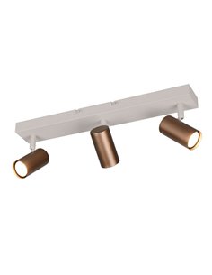 Regleta de 3 focos de techo TARYN bombilla excl. 3x GU10 max. 5W IP20 Negro