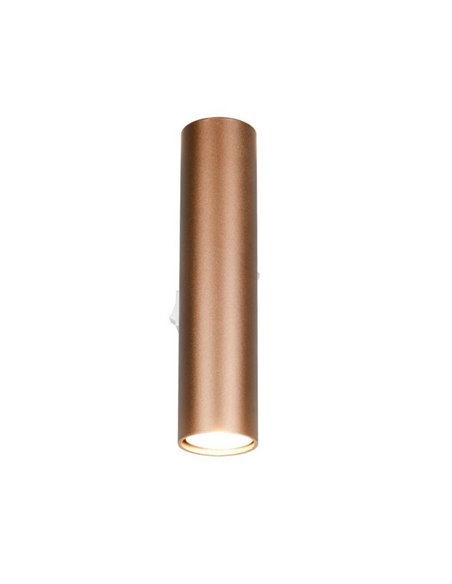 TARYN längliche Wandleuchte, Leuchtmittel nicht enthalten, 2 x GU10 max. 5 W, Schutzart IP20, Farbe: Kaffeebraun