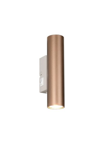 Aplique de pared TARYN alargado bombillas excl. 2x GU10 max. 5W IP20 Café