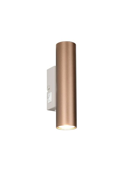 Aplique de pared TARYN alargado bombillas excl. 2x GU10 max. 5W IP20 Café