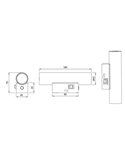 TARYN längliche Wandleuchte, Leuchtmittel nicht enthalten, 2 x GU10 max. 5 W, Schutzart IP20, Farbe: Kaffeebraun