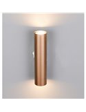 TARYN längliche Wandleuchte, Leuchtmittel nicht enthalten, 2 x GU10 max. 5 W, Schutzart IP20, Farbe: Kaffeebraun