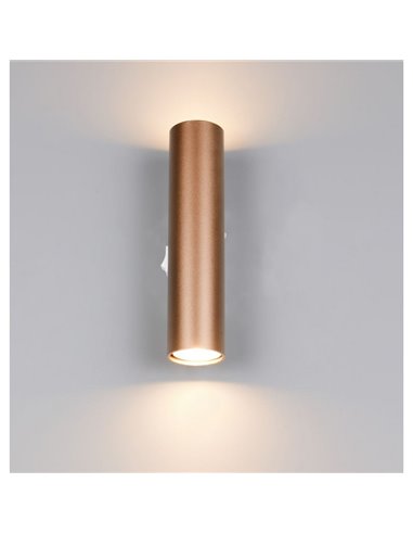 Applique murale allongée TARYN, ampoules non incluses, 2 x GU10 max. 5 W IP20 Café