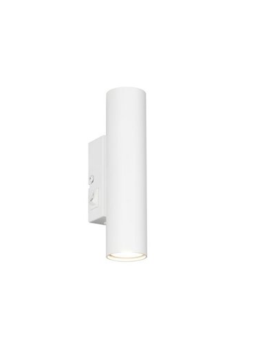 Aplique de pared TARYN alargado bombillas excl. 2x GU10 max. 5W IP20 Blanco