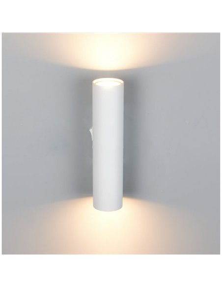 Aplique de pared TARYN alargado bombillas excl. 2x GU10 max. 5W IP20 Blanco
