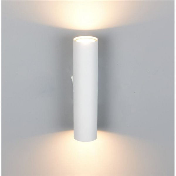 Aplique de pared TARYN alargado bombillas excl. 2x GU10 max. 5W IP20 Blanco