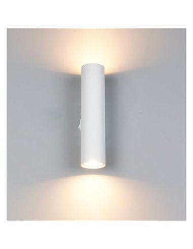 Aplique de pared TARYN alargado bombillas excl. 2x GU10 max. 5W IP20 Blanco