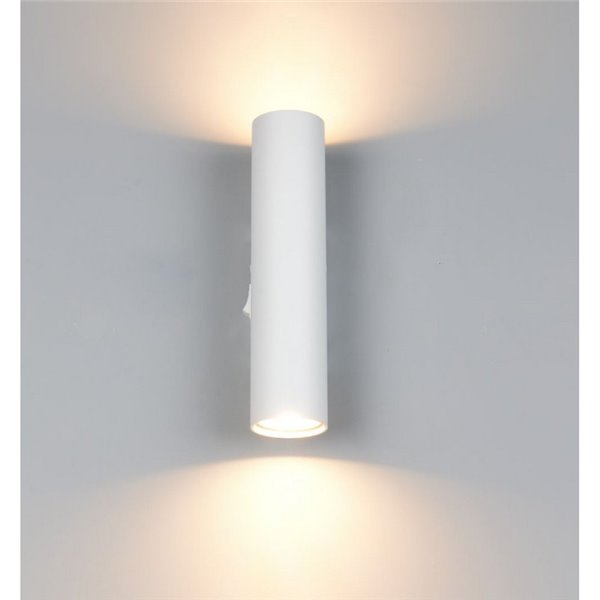 Aplique de pared TARYN alargado bombillas excl. 2x GU10 max. 5W IP20 Blanco