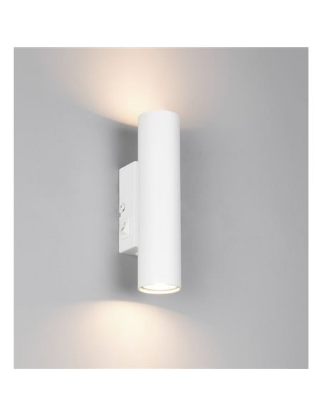 Aplique de pared TARYN alargado bombillas excl. 2x GU10 max. 5W IP20 Blanco