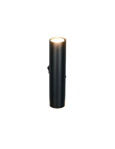 Aplique de pared alargado TARYN bombillas excl. 2x GU10 max. 5W IP20 Negro