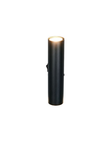 Aplique de pared alargado TARYN bombillas excl. 2x GU10 max. 5W IP20 Negro