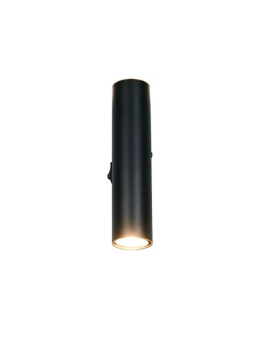 TARYN längliche Wandleuchte, Leuchtmittel nicht enthalten (2 x GU10 max. 5 W), Schutzart IP20, Schwarz