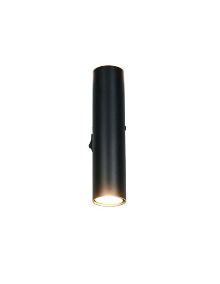 Luminária de parede alongada TARYN, lâmpadas não incluídas (2 x GU10 máx. 5W), IP20, preta.