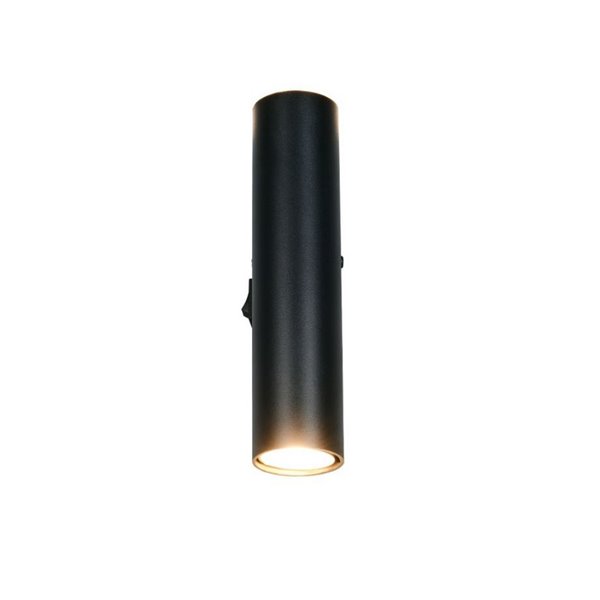 TARYN längliche Wandleuchte, Leuchtmittel nicht enthalten (2 x GU10 max. 5 W), Schutzart IP20, Schwarz