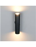 Luminária de parede alongada TARYN, lâmpadas não incluídas (2 x GU10 máx. 5W), IP20, preta.