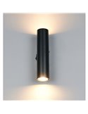 Applique murale allongée TARYN, ampoules non incluses (2 x GU10 max. 5 W), IP20, noire