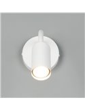 Aplique de pared orientable TARYN bombillas excl. 1x GU10 max. 5W IP20 Blanco