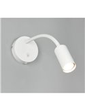 Aplique de pared orientable TARYN bombillas excl. 1x GU10 max. 5W IP20 Blanco