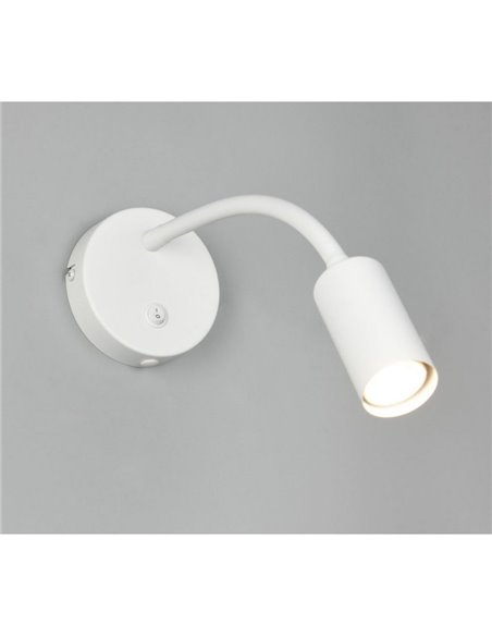 Aplique de pared orientable TARYN bombillas excl. 1x GU10 max. 5W IP20 Blanco