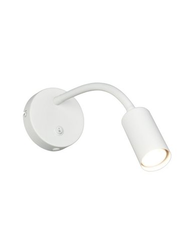 Aplique de pared orientable TARYN bombillas excl. 1x GU10 max. 5W IP20 Blanco