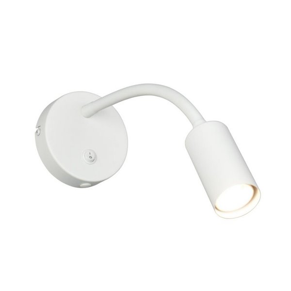 Aplique de pared orientable TARYN bombillas excl. 1x GU10 max. 5W IP20 Blanco