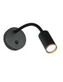 Aplique de pared orientable TARYN bombillas excl. 1x GU10 max. 5W IP20 Negro