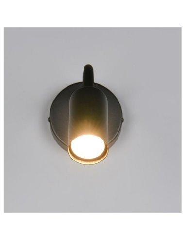 Aplique de pared orientable TARYN bombillas excl. 1x GU10 max. 5W IP20 Negro